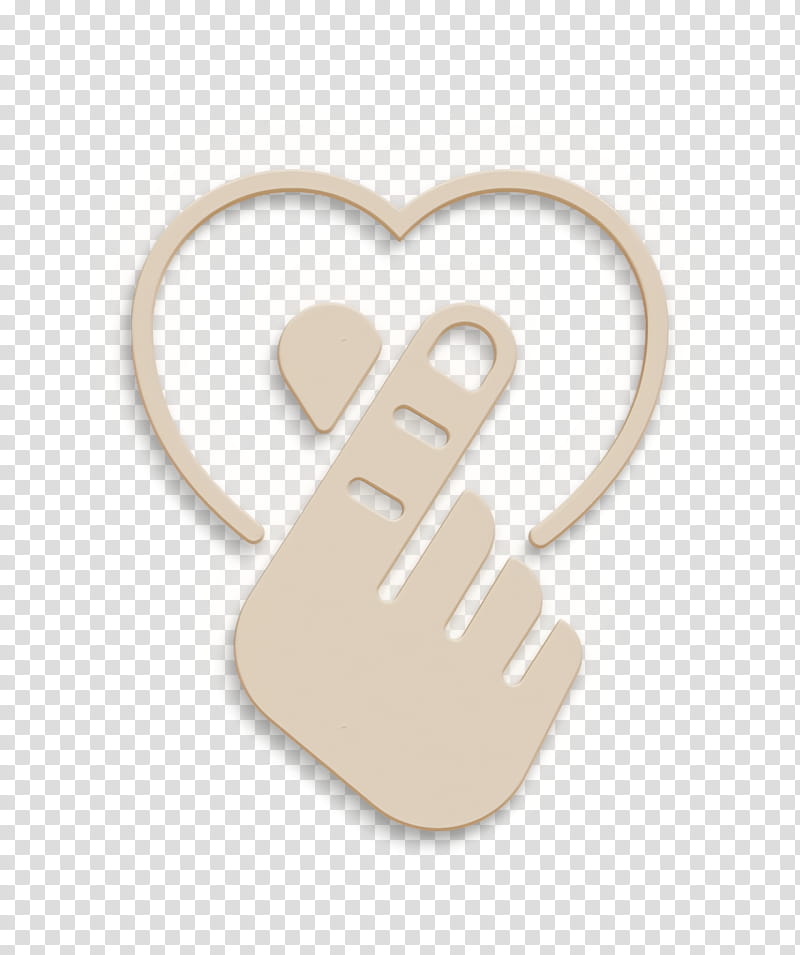 Romantic Love icon Hand icon Heart icon, Finger, Mug, Beige, Gesture, Thumb, Drinkware, Tableware transparent background PNG clipart