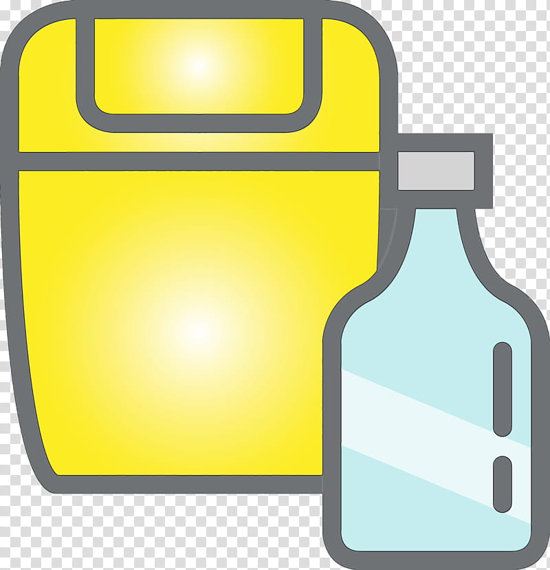 yellow line icon, Glass Recycling, Watercolor, Paint, Wet Ink transparent background PNG clipart