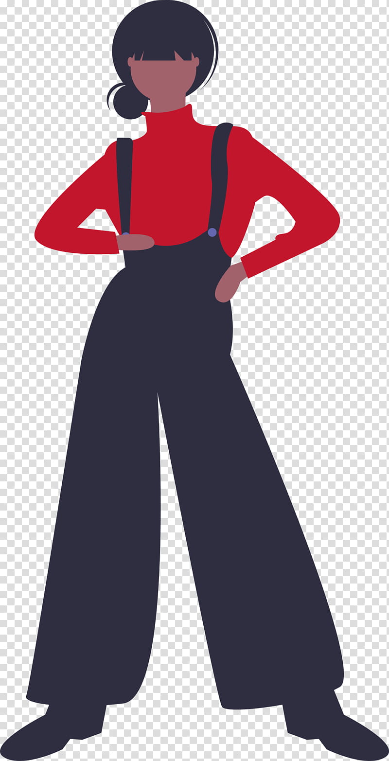 clothing standing trousers headgear costume, Modern Art, Modern Girl, Sleeve, Style transparent background PNG clipart