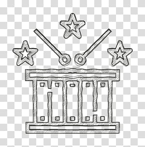 Drum icon 4th of July icon, Line, Line Art transparent background PNG clipart thumbnail