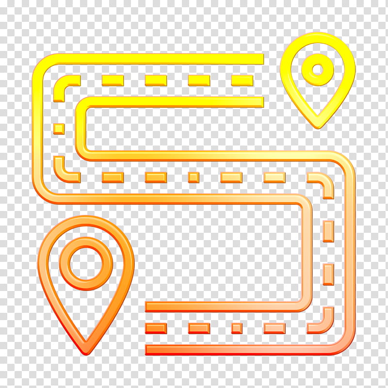 Navigation and Maps icon Itinerary icon Tour icon, Line, Rectangle transparent background PNG clipart