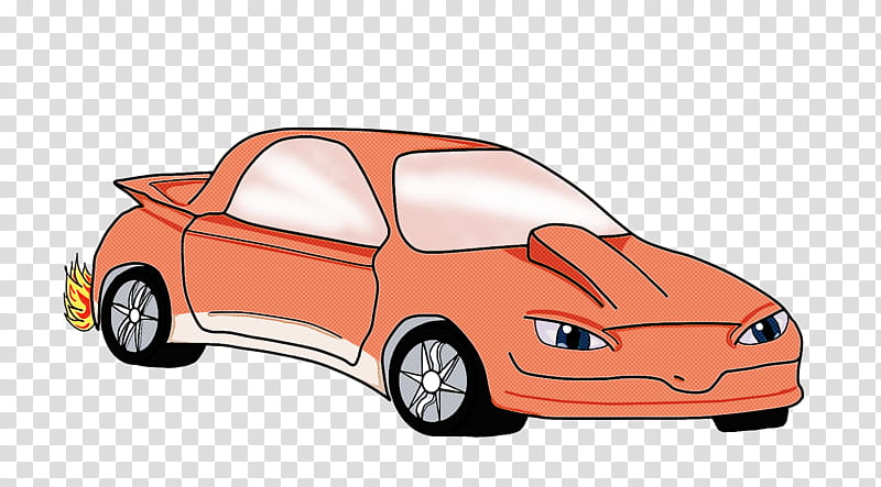 City car, Vehicle Door, Orange, Model Car, Drawing, Cartoon, Automotive Lighting, Midsize Car transparent background PNG clipart
