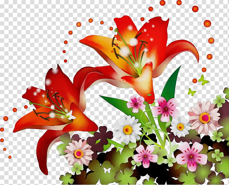 Floral design, Lily Flower, Watercolor, Paint, Wet Ink, Sh01h, Cuentos ...