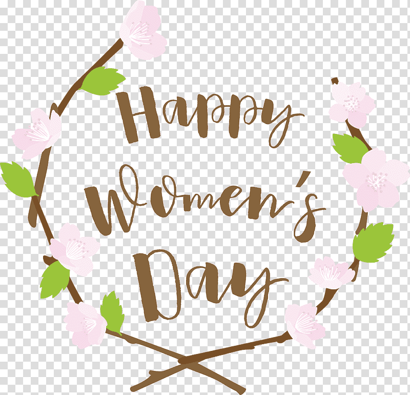 Happy Womens Day Womens Day, Floral Design, Cut Flowers, Greeting Card, Petal, Lilac M, Text transparent background PNG clipart