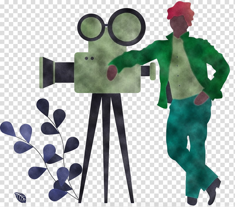 videographer video camera, Green, Toy transparent background PNG clipart