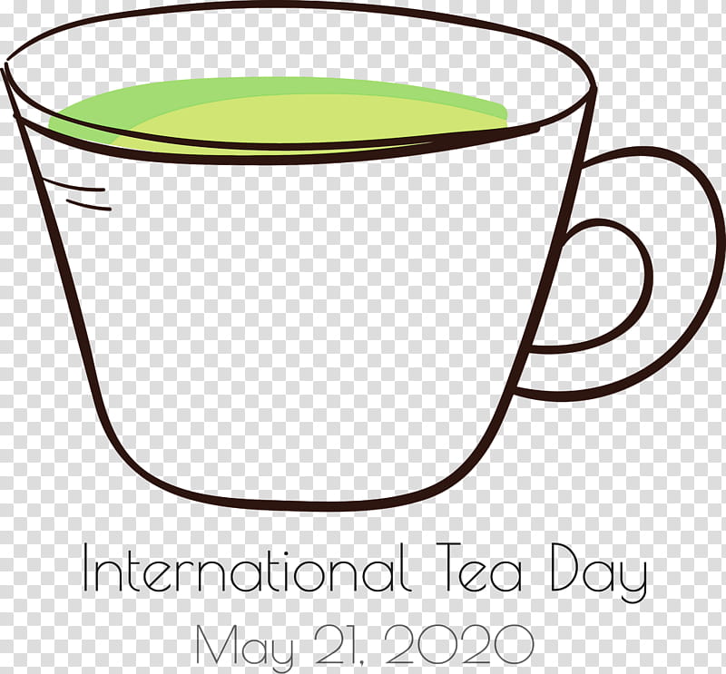 Coffee cup, International Tea Day, Watercolor, Paint, Wet Ink, Line, Area, Meter transparent background PNG clipart