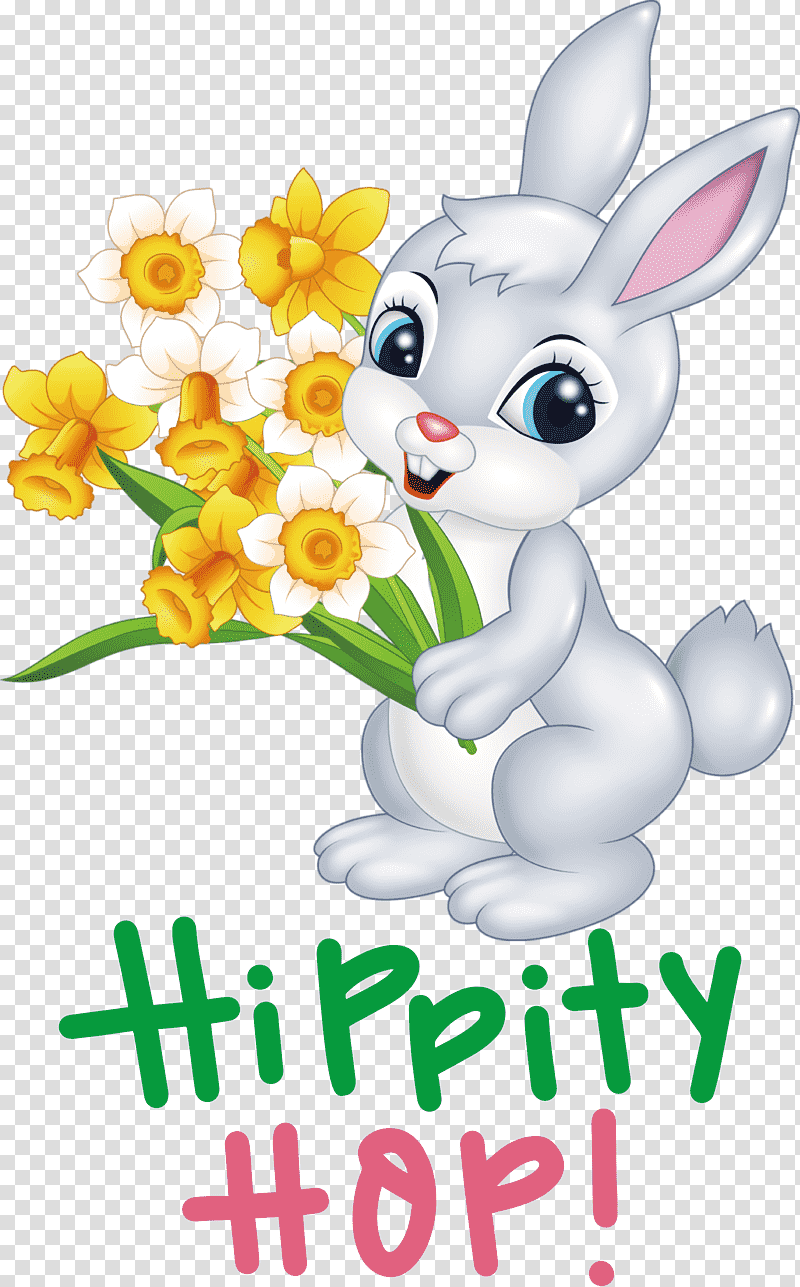 Happy Easter Hippity Hop, European Rabbit, Easter Bunny, Drawing, Painting, Watercolor Painting, Royaltyfree transparent background PNG clipart