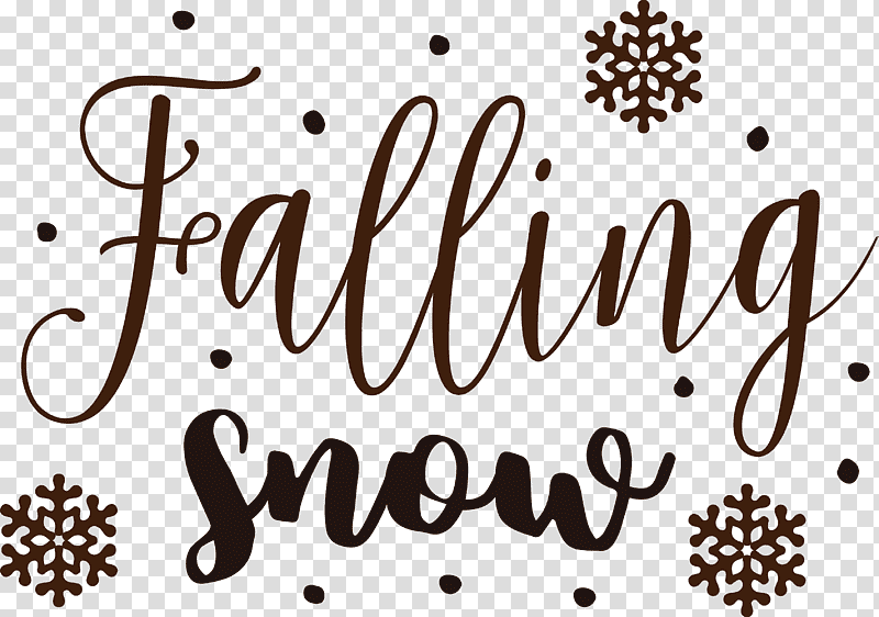 Falling Snowflake Falling Snow Winter, Winter
, Logo, Calligraphy, Meter transparent background PNG clipart