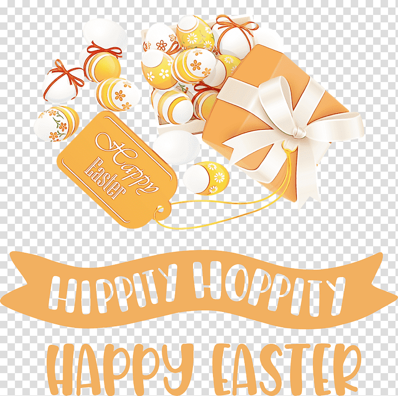 Easter egg, Hippity Hoppity, Happy Easter, Watercolor, Paint, Wet Ink, Orange Juice transparent background PNG clipart