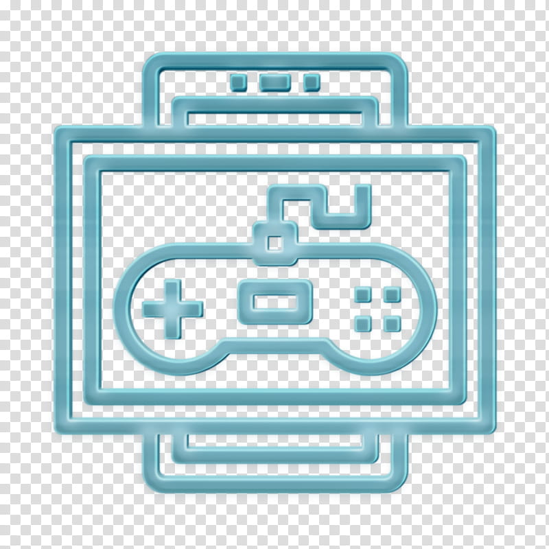 Game icon Mobile Interface icon Ui icon, Turquoise, Line transparent background PNG clipart