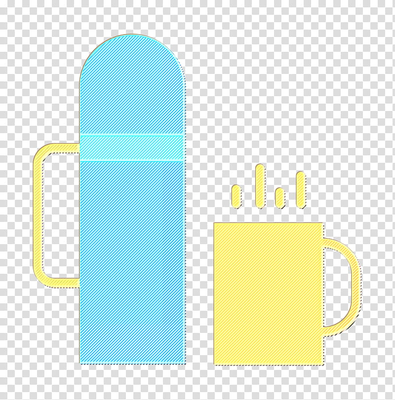 Cantine icon Coffee icon Hunting icon, Text, Blue, Green, Yellow, Drinkware, Mug, Line transparent background PNG clipart