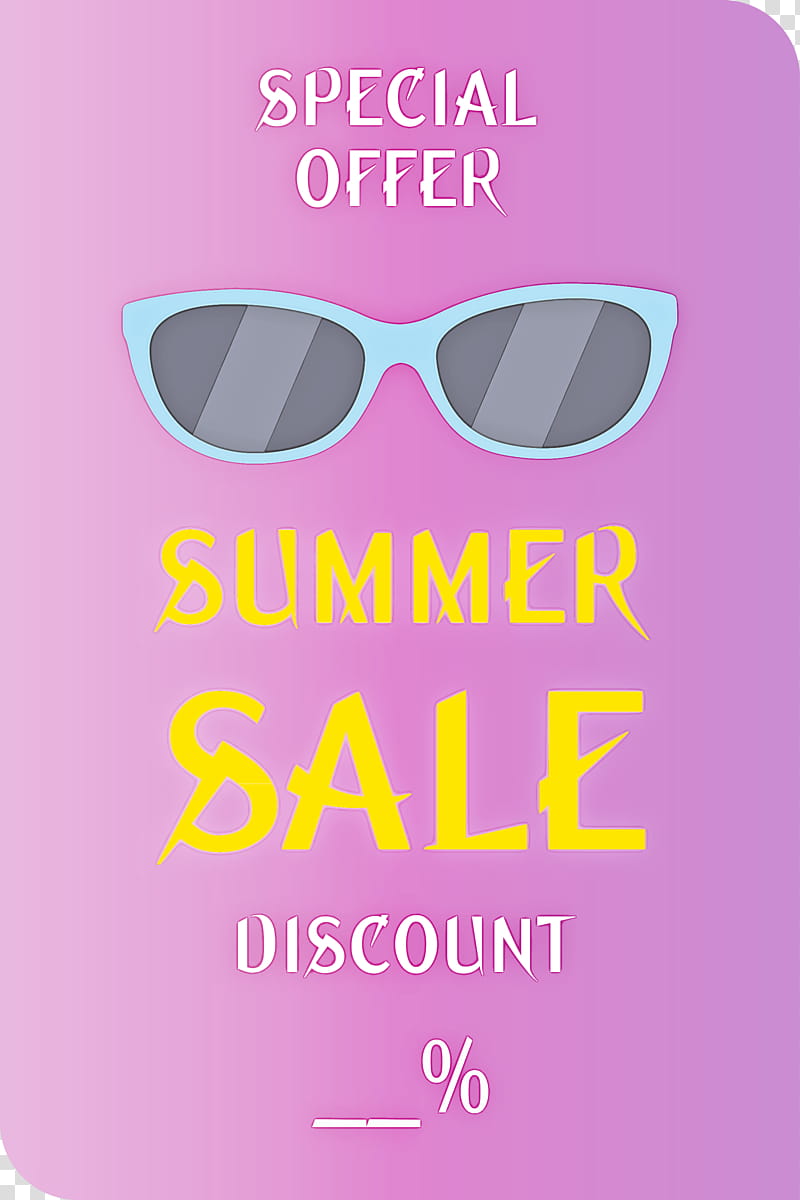 summer sale Summer savings, Glasses, Sunglasses, Poster, Meter transparent background PNG clipart