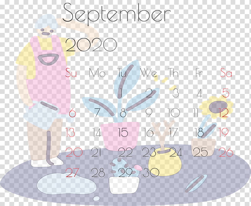 pattern pink m area line meter, September 2020 Printable Calendar, September 2020 Calendar, Printable September 2020 Calendar, Watercolor, Paint, Wet Ink, Science transparent background PNG clipart