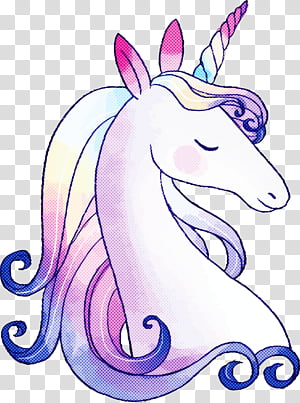 Unicorn, Watercolor Unicorn, Violet, Purple, Pink, Animal Figure, Mane, Coloring Book transparent background PNG clipart thumbnail