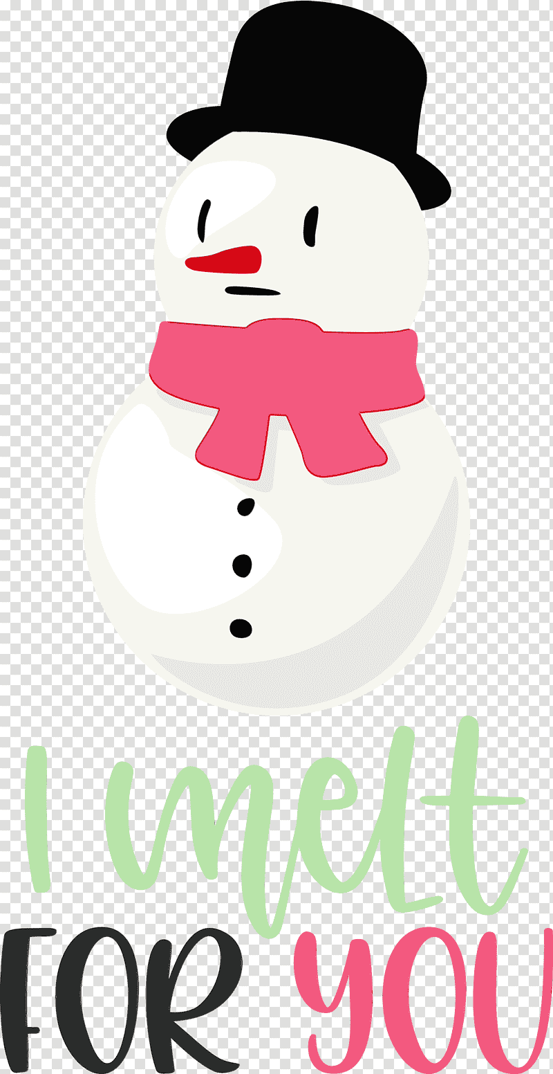 Snowman, I Melt For You, Winter
, Watercolor, Paint, Wet Ink, Cartoon transparent background PNG clipart