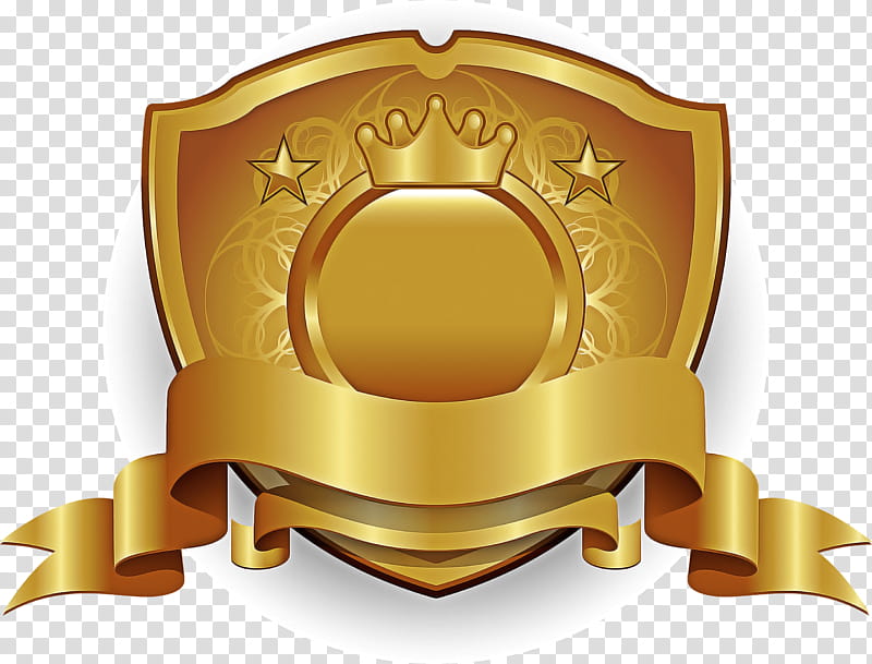 Trophy, Yellow, Metal, Logo, Emblem, Gold, Brass, Symbol transparent background PNG clipart