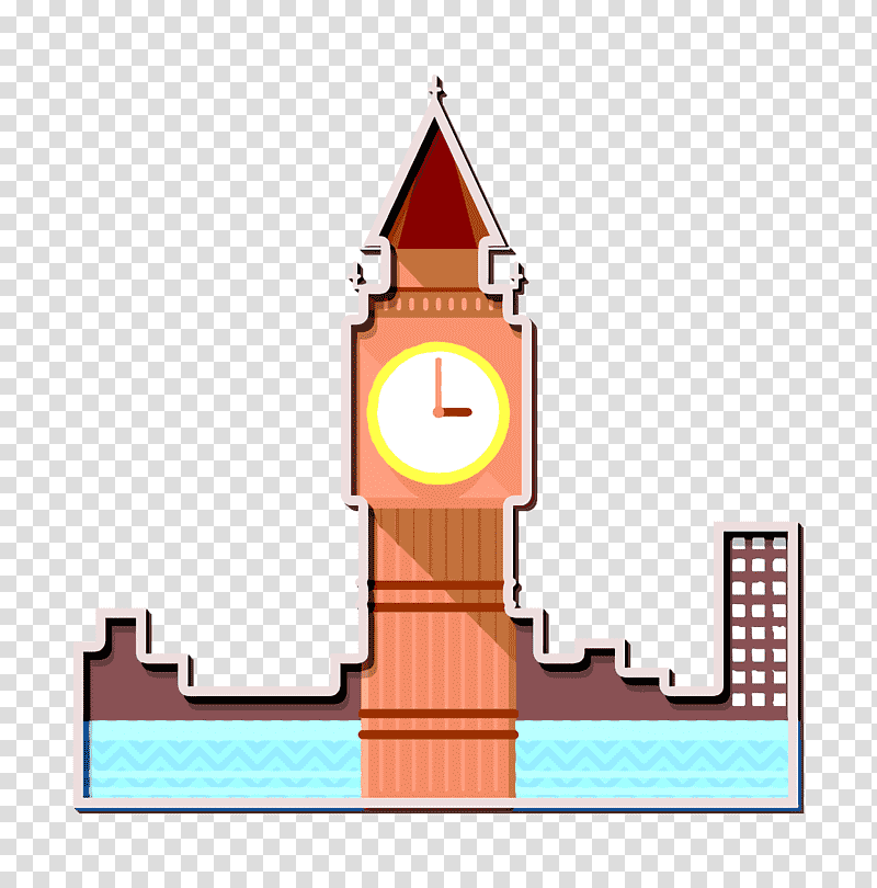 Big ben icon London icon Landmarks icon, Meter, Line, Mathematics, Geometry transparent background PNG clipart