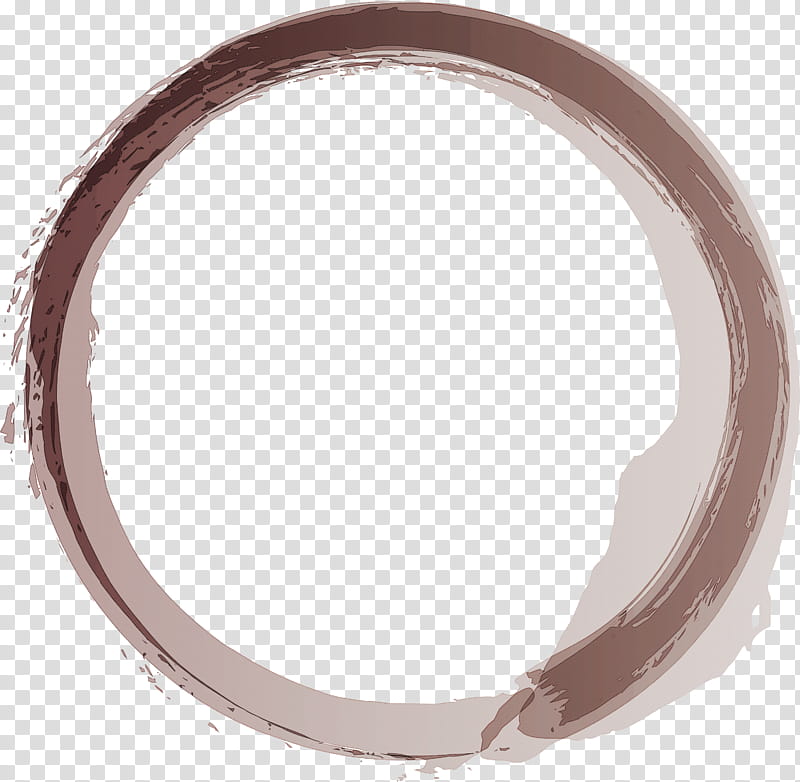 beige circle oval, BRUSH FRAME, Watercolor Frame transparent background PNG clipart