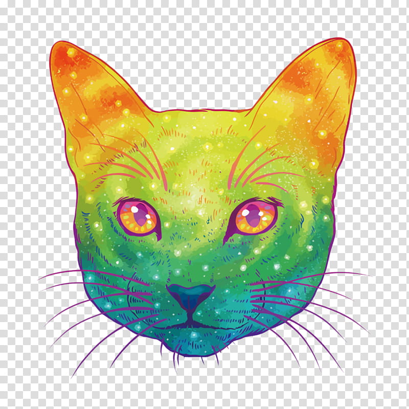 Kitten, Cat, Drawing, Painting, Colored Pencil, Watercolor Painting, Green, Small To Mediumsized Cats transparent background PNG clipart