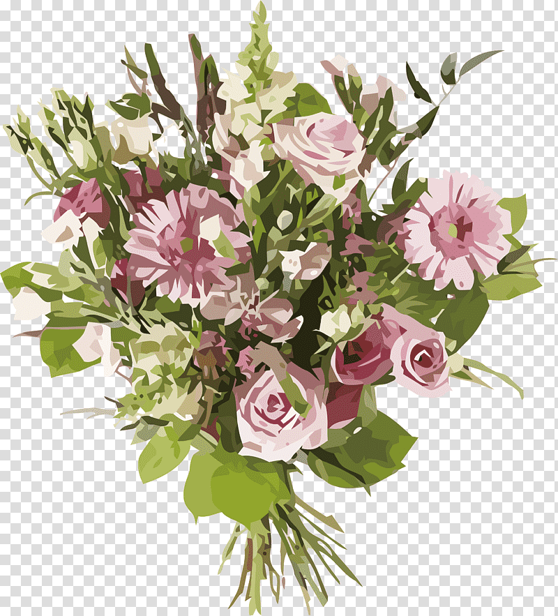 Floral design, Watercolor Flower, Cut Flowers, Garden Roses, Boeket Gemengde Bloemen, Flower Bouquet, Pink transparent background PNG clipart