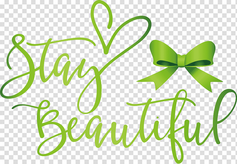 Stay Beautiful Beautiful Fashion, Logo, Green, Leaf, Meter, Flora, Line transparent background PNG clipart