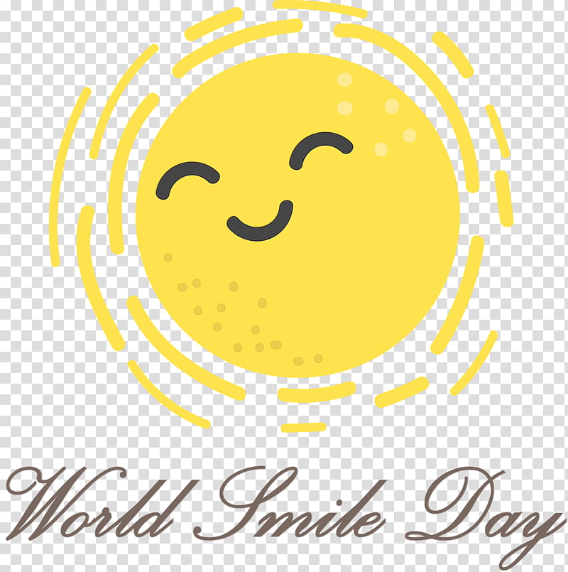 Emoticon, World Smile Day, Watercolor, Paint, Wet Ink, Smiley, Logo, Yellow transparent background PNG clipart