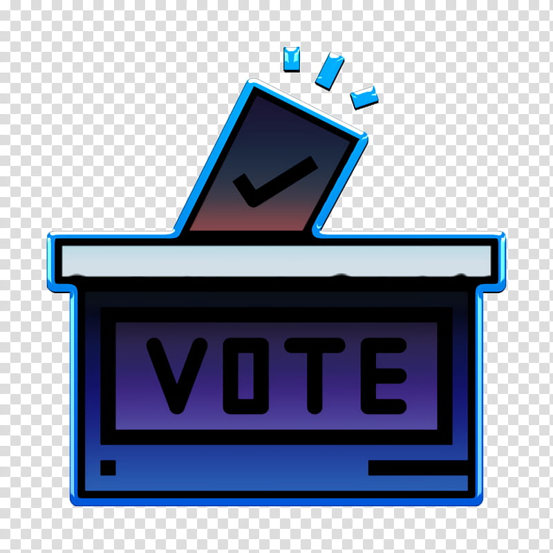 Vote icon Election icon, Electric Blue, Sign, Logo, Signage transparent background PNG clipart