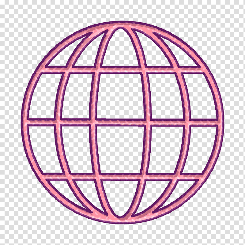 Halfway Around The World icon Global icon shapes icon, World Wide Web Icon, Globe, Sphere, Data, World Map, Line transparent background PNG clipart