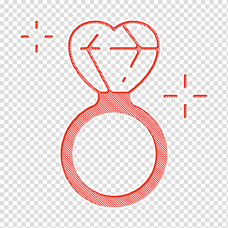 Diamond ring icon Romantic Love icon Love and romance icon, Orange, Red, Text, Line, Circle, Symbol transparent background PNG clipart