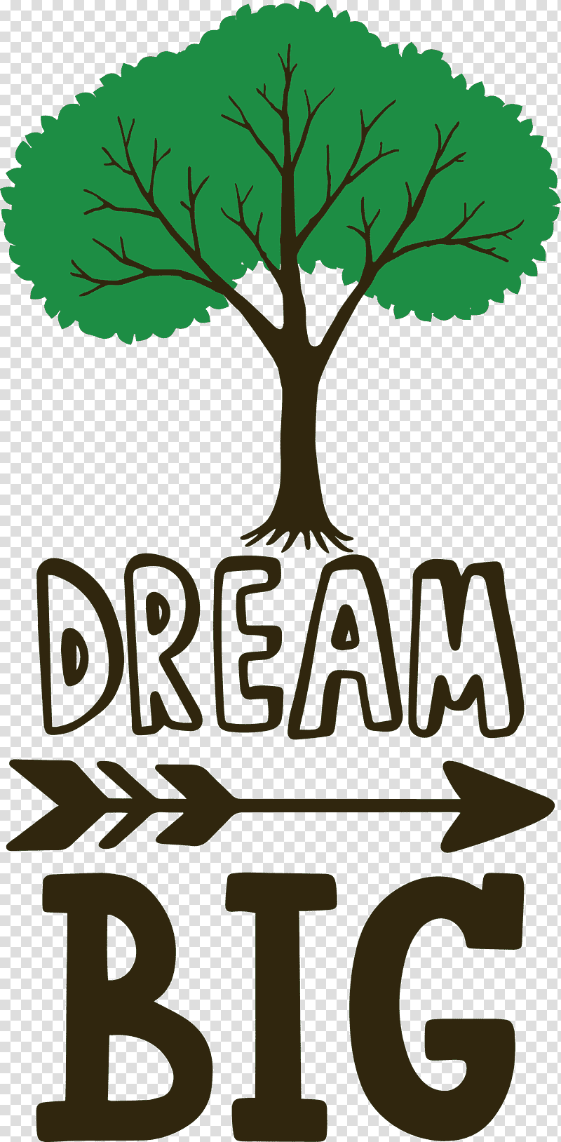 Dream Big, Leaf, Plant Stem, Logo, Tree, Green, Meter transparent background PNG clipart