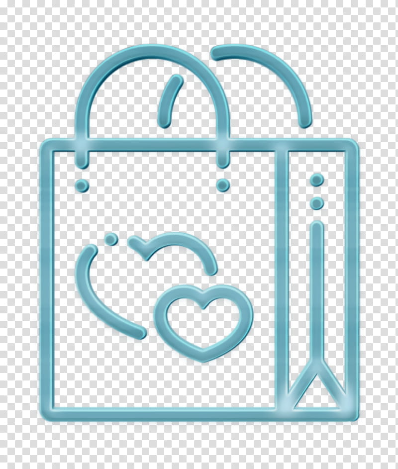 Shopper icon Wedding icon Bag icon, Aqua, Turquoise, Teal, Line, Symbol transparent background PNG clipart