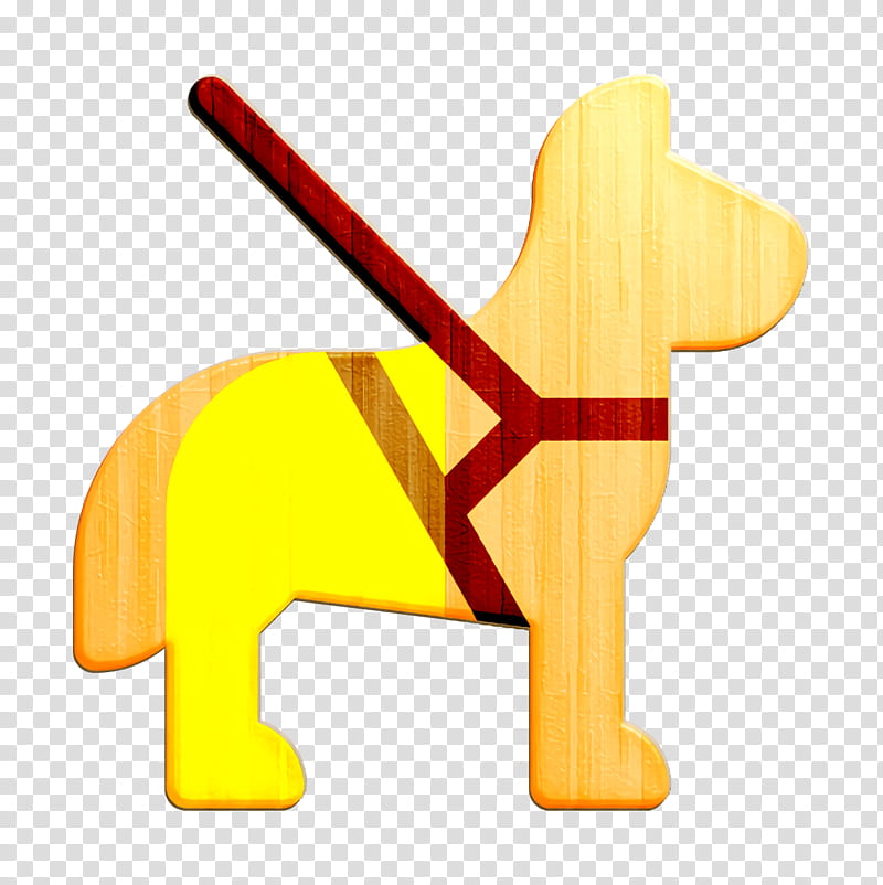 Guide dog icon Dog icon Disabled People Assistance icon, Yellow, Animal Figure, Sporting Group transparent background PNG clipart