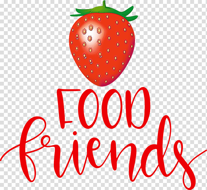 Food Friends Food Kitchen, Strawberry, Natural Food, Logo, Fruit, Meter, Flower transparent background PNG clipart
