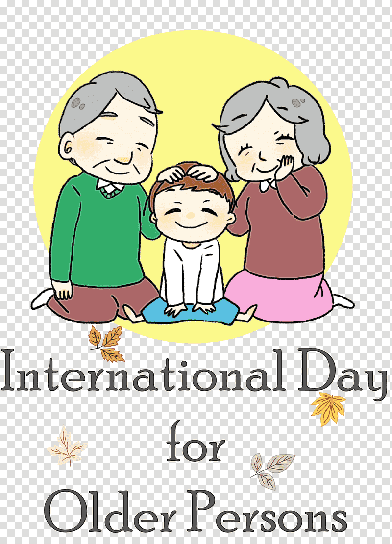 toddler m toddler m happiness cartoon conversation, International Day For Older Persons, Watercolor, Paint, Wet Ink, Laughter, Text transparent background PNG clipart