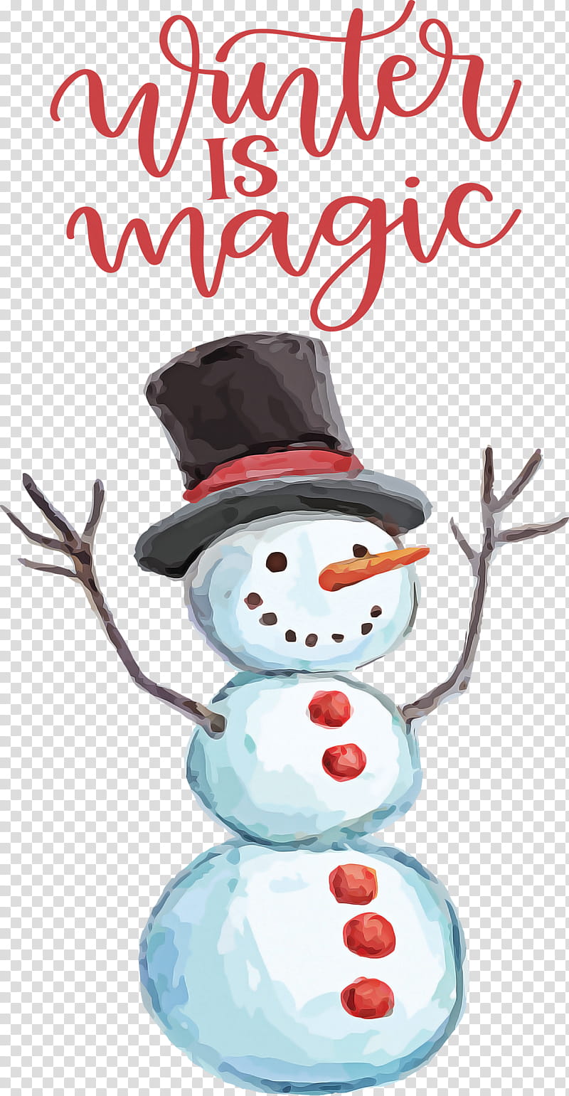 Winter Is Magic Hello Winter Winter, Winter
, Snowman, Christmas Day, Watercolor Painting, Santa Claus, Cartoon, Drawing transparent background PNG clipart