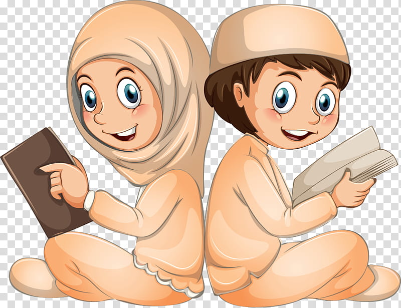 Muslim People, Cartoon, Child, Animation, Sharing, Finger, Thumb, Reading transparent background PNG clipart