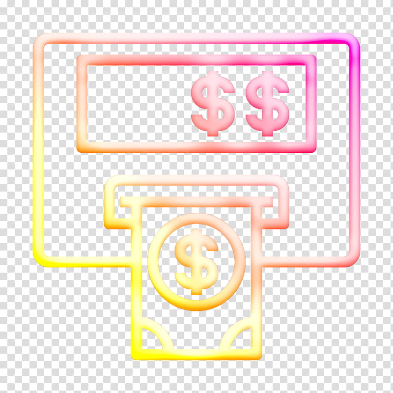 Withdraw icon Payment icon Atm icon, Text, Symbol, Line, Sign, Rectangle, Signage, Number transparent background PNG clipart
