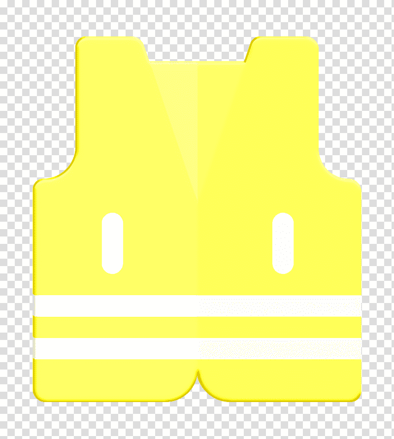 Vest icon Industry icon, Logo, Symbol, Chemical Symbol, Yellow, Meter, Line transparent background PNG clipart