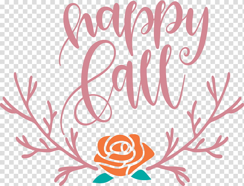 Happy Autumn Happy Fall, Free, Silhouette, Floral Design, Stencil, Text, Cricut transparent background PNG clipart