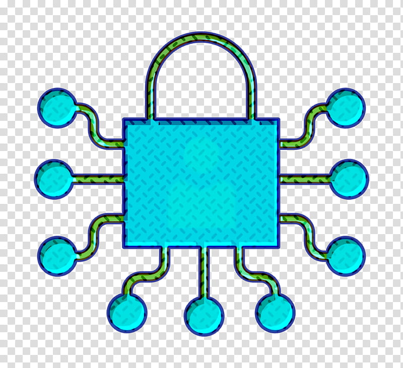 Seo and web icon Lock icon Cyber icon, Blue, Turquoise, Line, Circle transparent background PNG clipart