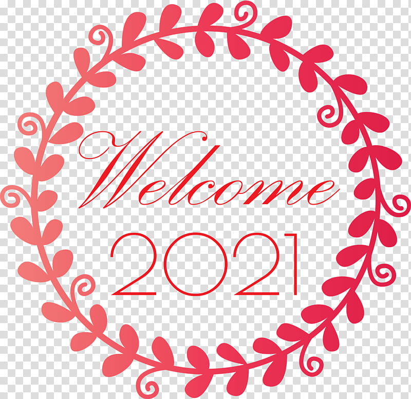 New Year 2021 Welcome, Wreath, Free, Laurel Wreath, Cricut, Floral Design, Silhouette, Christmas Day transparent background PNG clipart