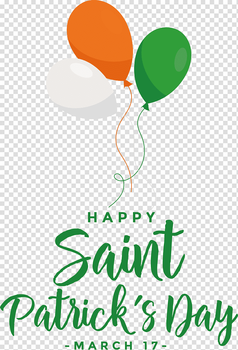 St Patricks Day Saint Patrick Happy Patricks Day, Logo, Balloon, Text, Green, Tree, Leaf transparent background PNG clipart