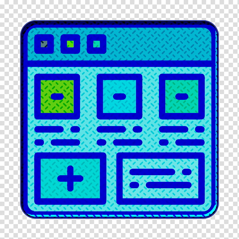 User Interface Vol 3 icon Add icon Section icon, Electric Blue, Square, Rectangle transparent background PNG clipart