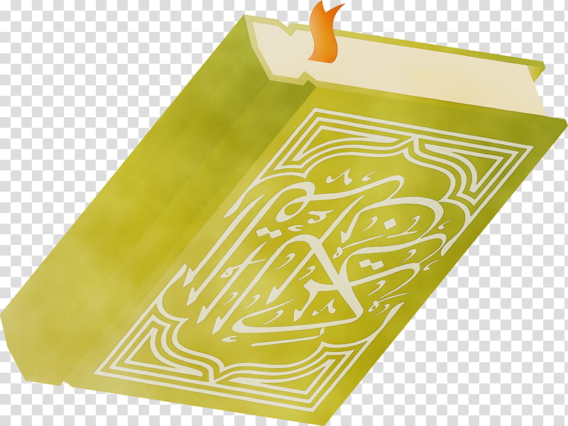 rectangle angle yellow, Quran Book, Watercolor, Paint, Wet Ink transparent background PNG clipart