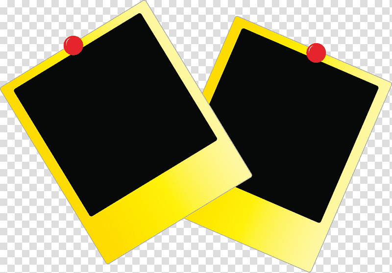 Polaroid Frame, Laptop Part, Rectangle, Yellow, Meter, Geometry, Mathematics transparent background PNG clipart