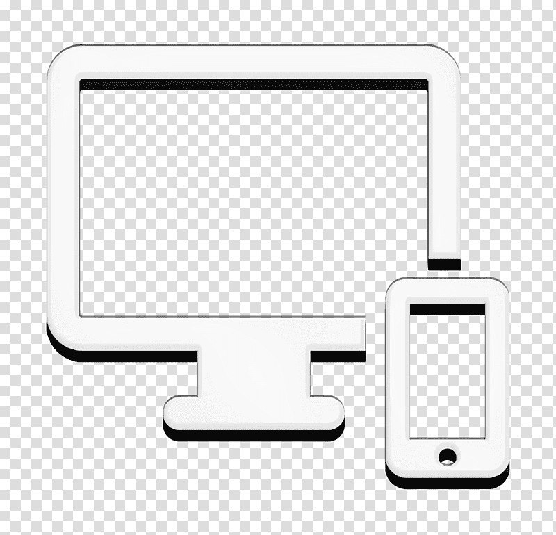 technology icon PC Smartphone icon Responsive Web icon, Computer Screen Icon, Symbol, Meter, Line, Multimedia, Geometry transparent background PNG clipart