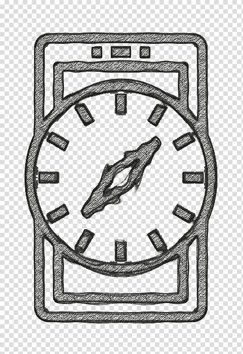 Mobile Interface icon Ui icon Compass icon, Line Art transparent background PNG clipart