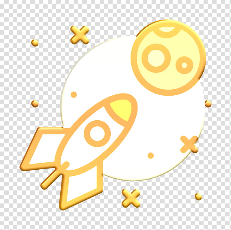 Space icon Rocket icon Rocket launch icon, Cartoon, Circle, Yellow, Meter, Computer, Precalculus, Science transparent background PNG clipart