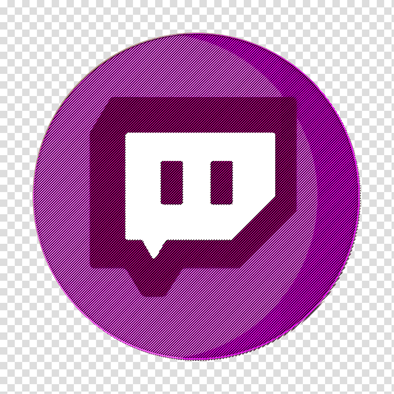 Twitch icon Social Media icon, Logo, Streaming Media, Video On Demand, Online Streamer transparent background PNG clipart