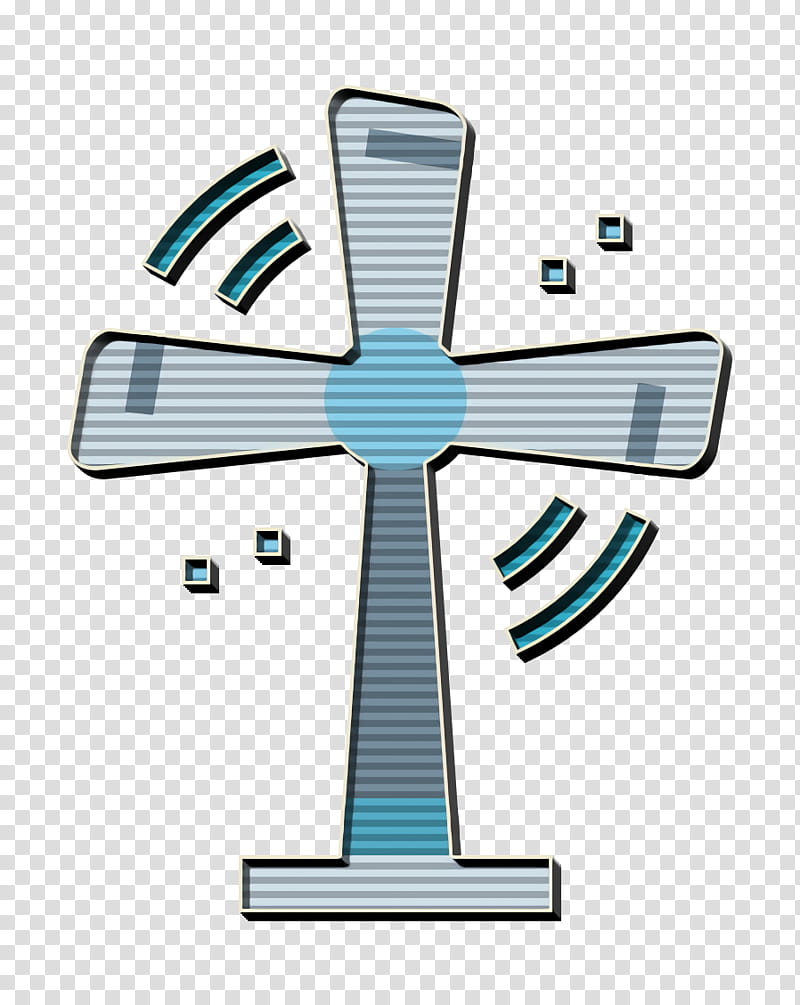 Turbine icon Pattaya icon Wind energy icon, Cross, Symbol, Line, Religious Item, Logo transparent background PNG clipart